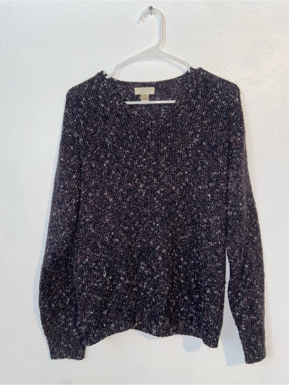 Christopher & Banks Cozy Cabincore Grandpacore Heritage Gorp Plum Marled Sweater